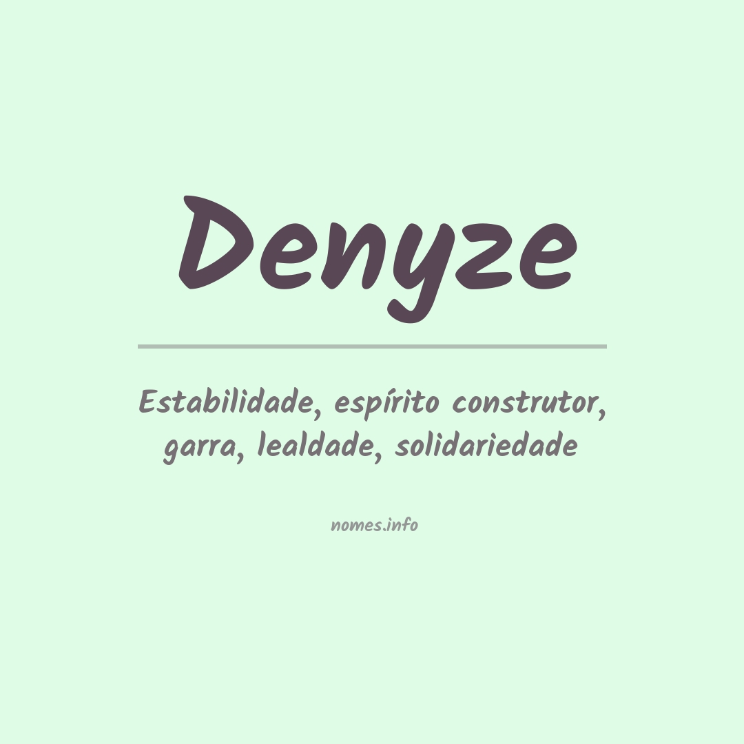 Significado do nome Denyze