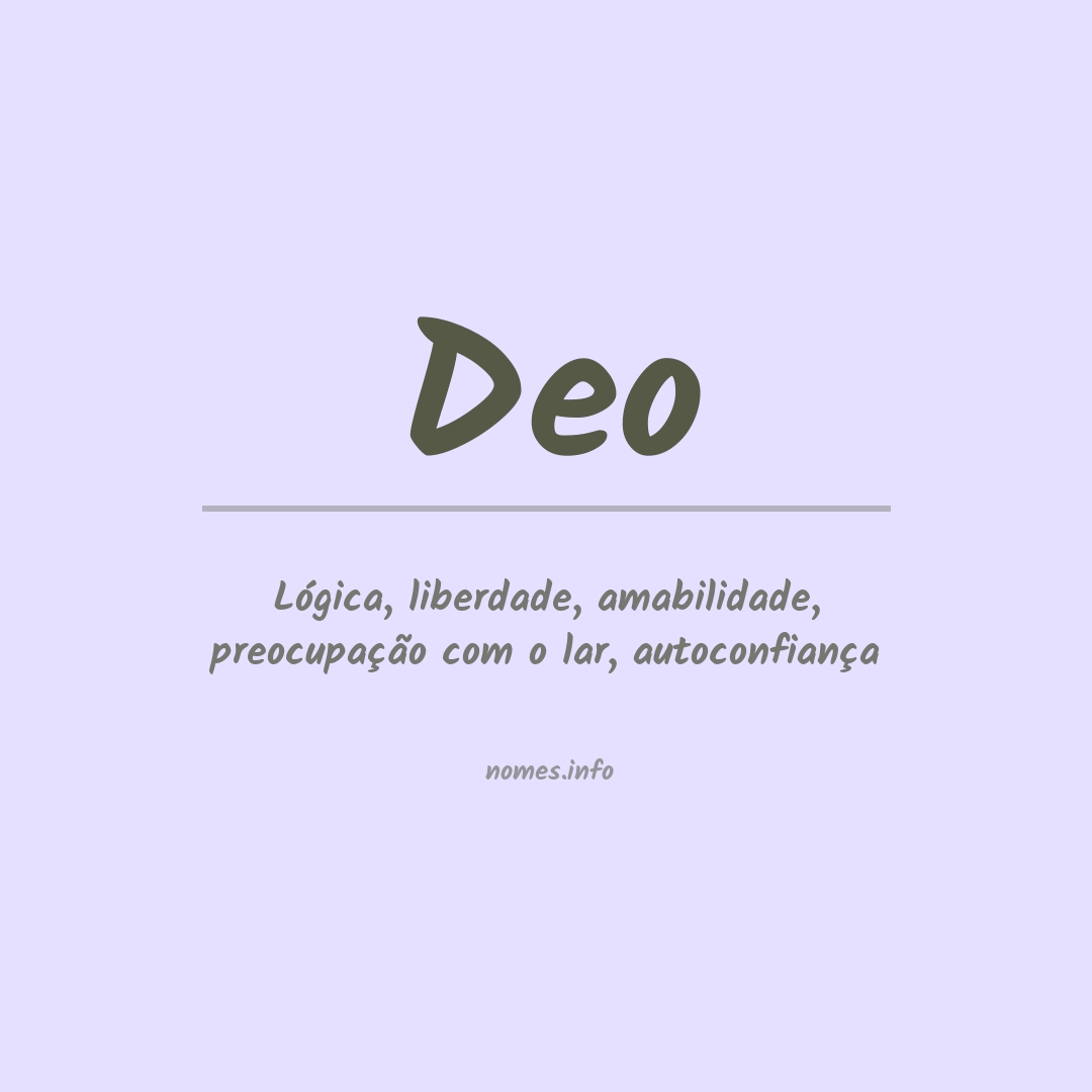 Significado do nome Deo