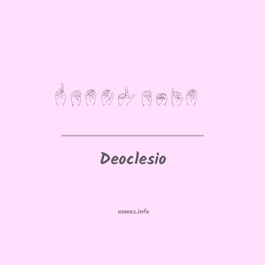 Deoclesio em Libras
