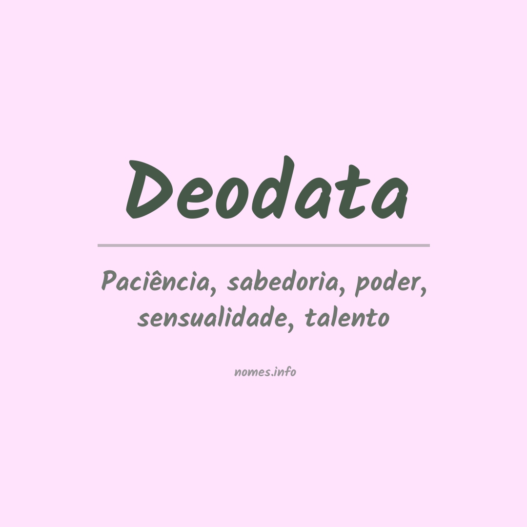 Significado do nome Deodata