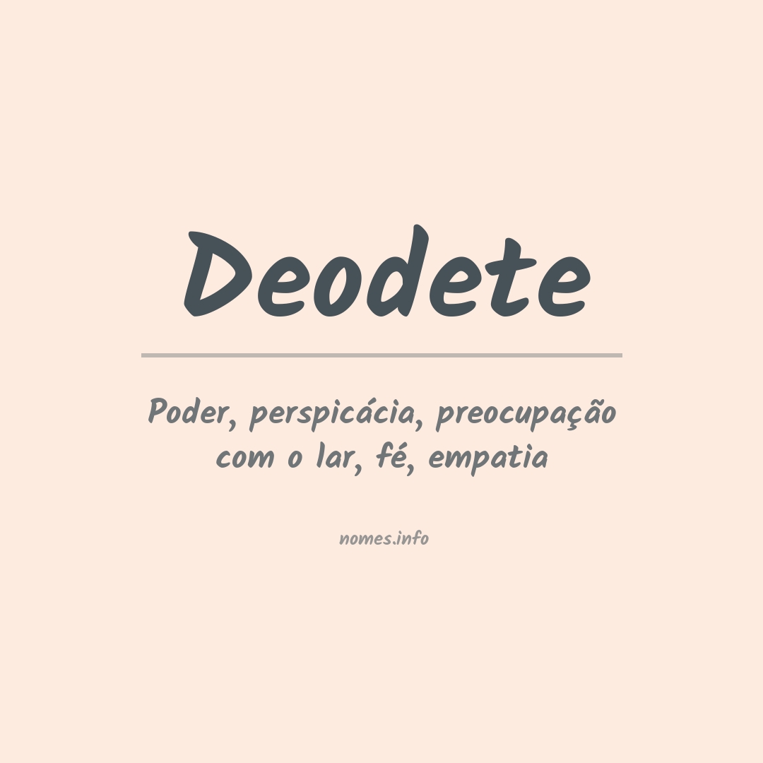 Significado do nome Deodete