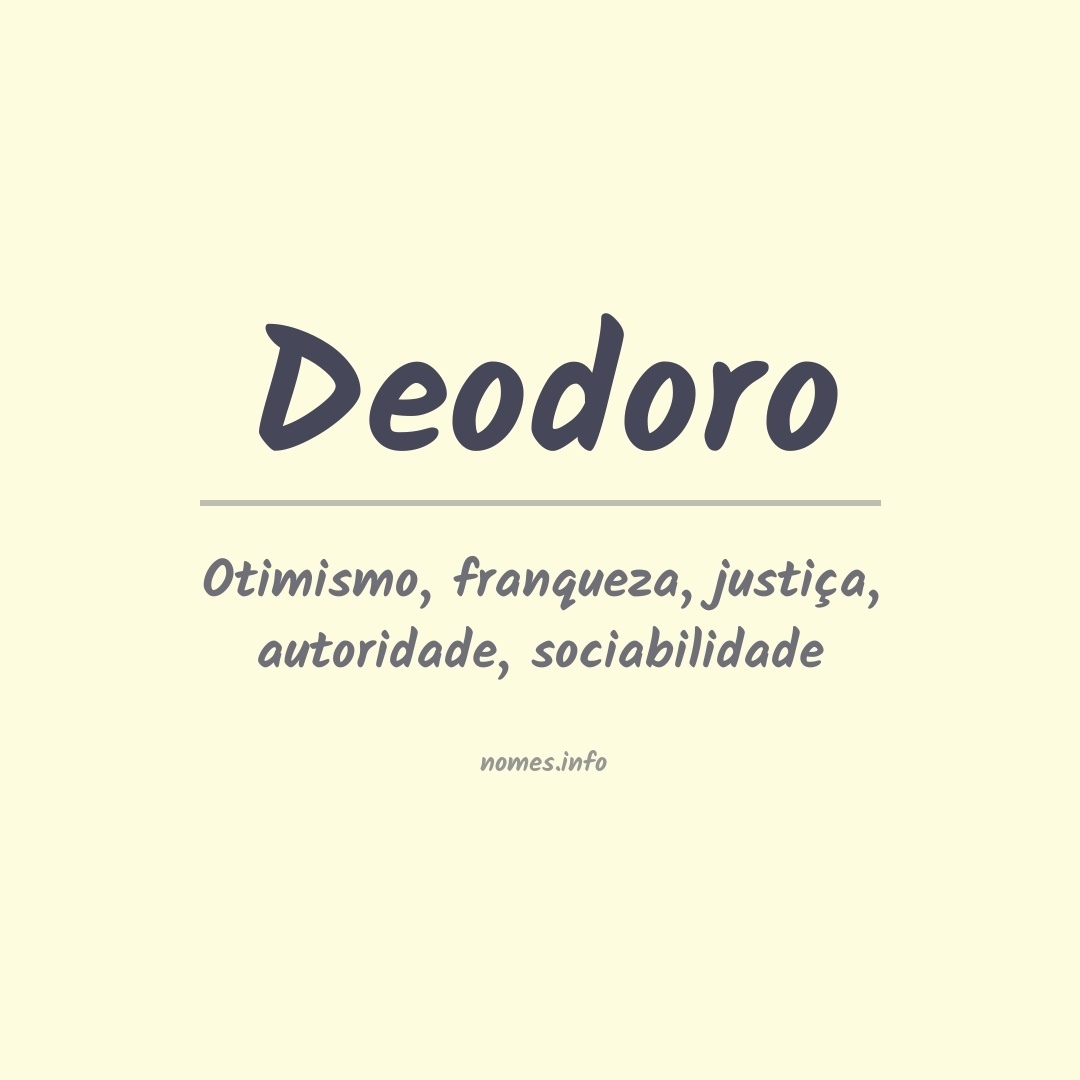 Significado do nome Deodoro