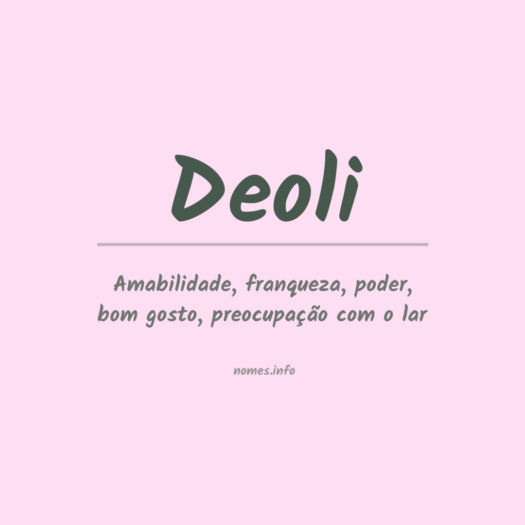 Significado do nome Deoli