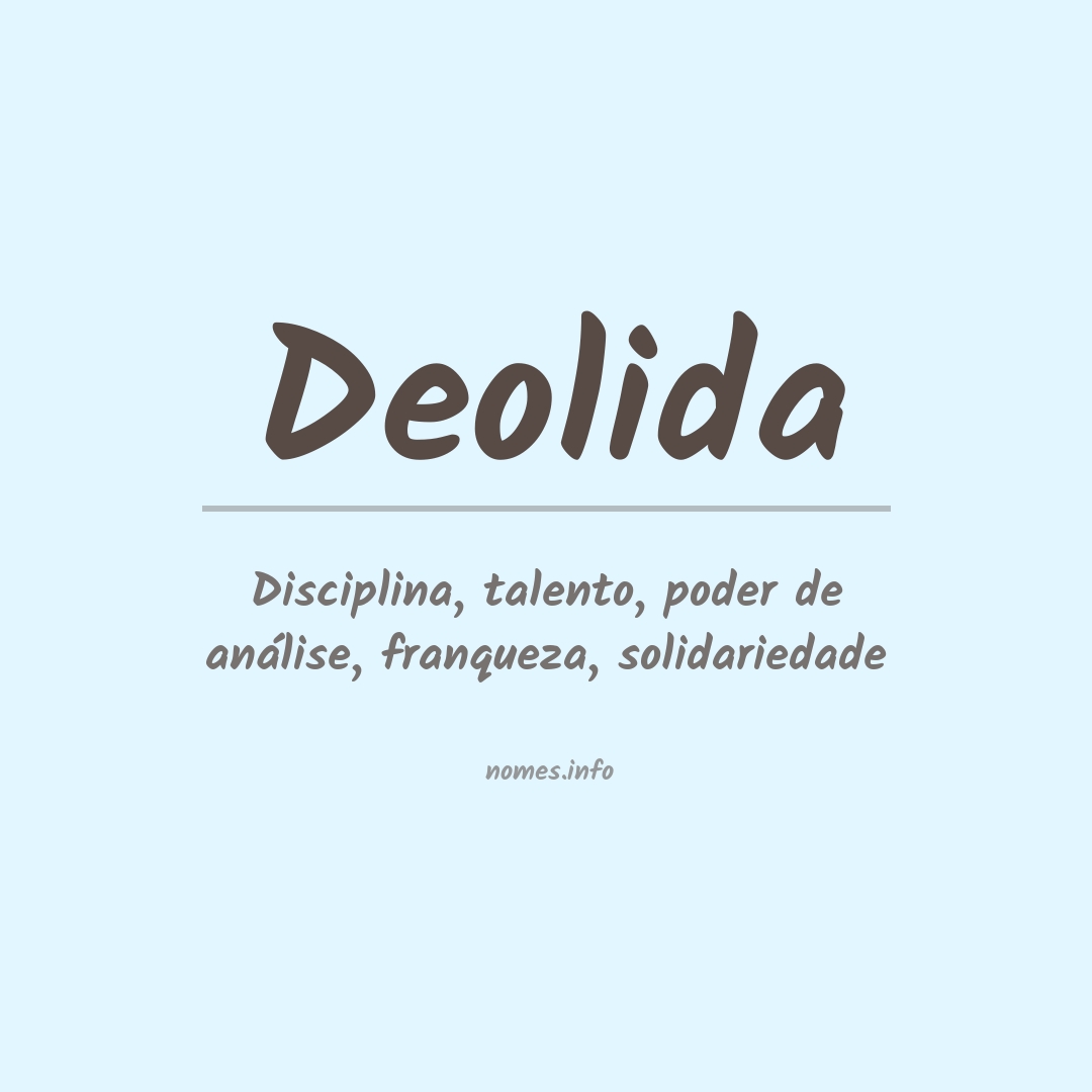 Significado do nome Deolida