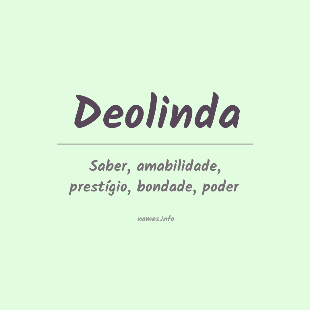Significado do nome Deolinda