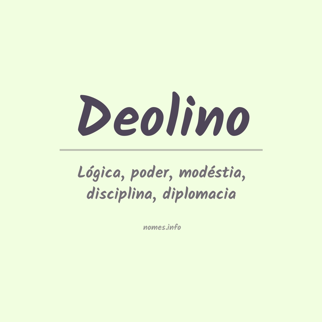 Significado do nome Deolino