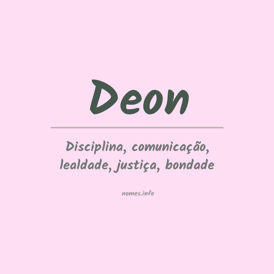 Significado do nome Deon