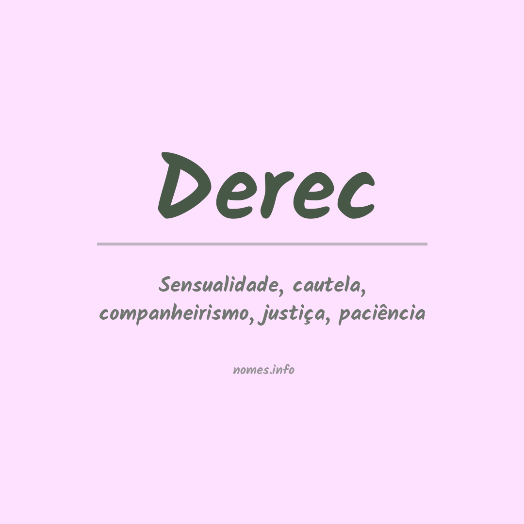 Significado do nome Derec