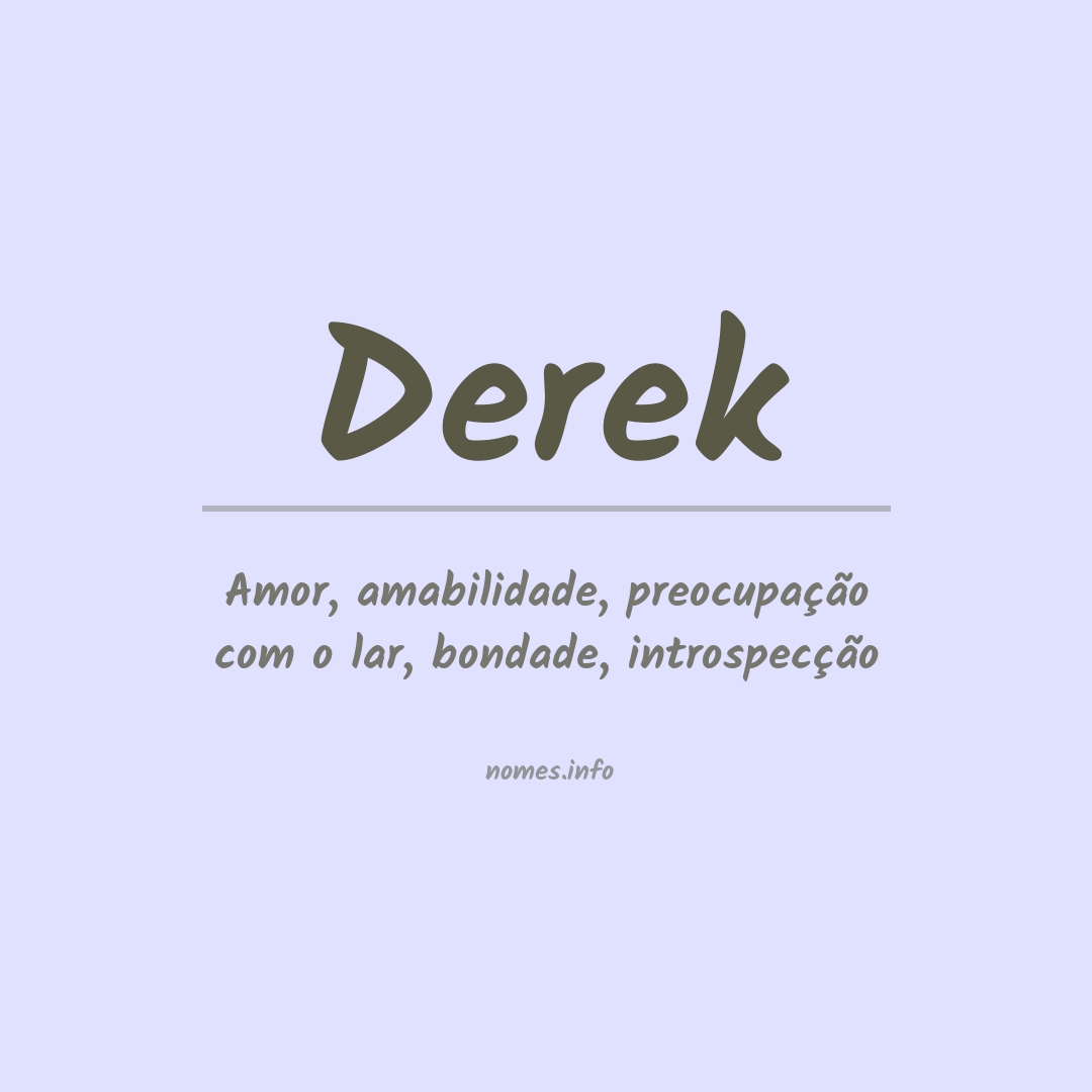 Significado do nome Derek