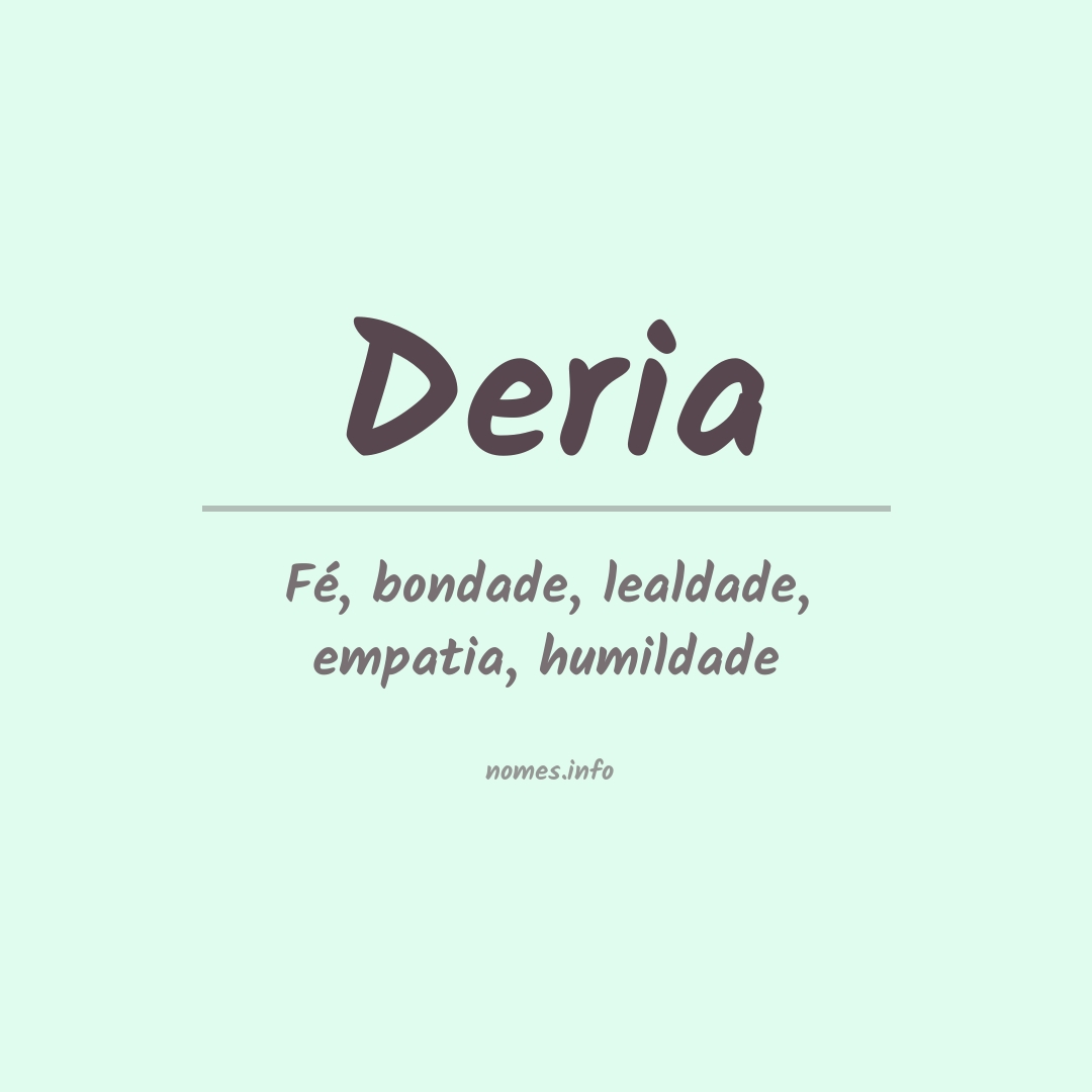 Significado do nome Deria