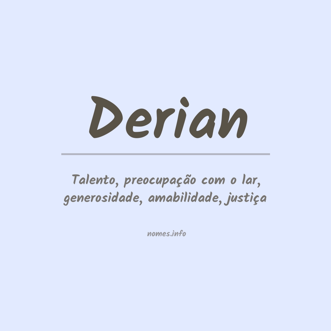 Significado do nome Derian