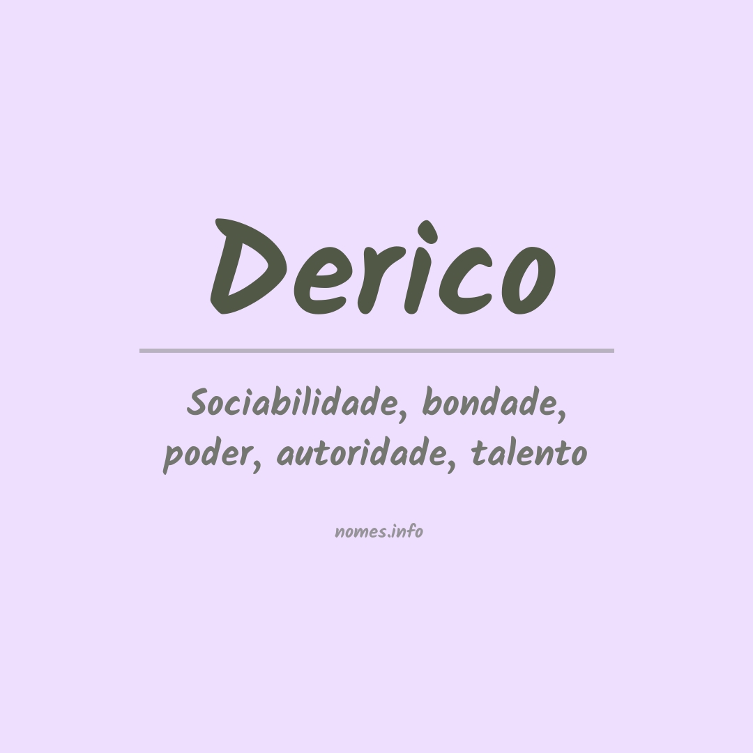 Significado do nome Derico