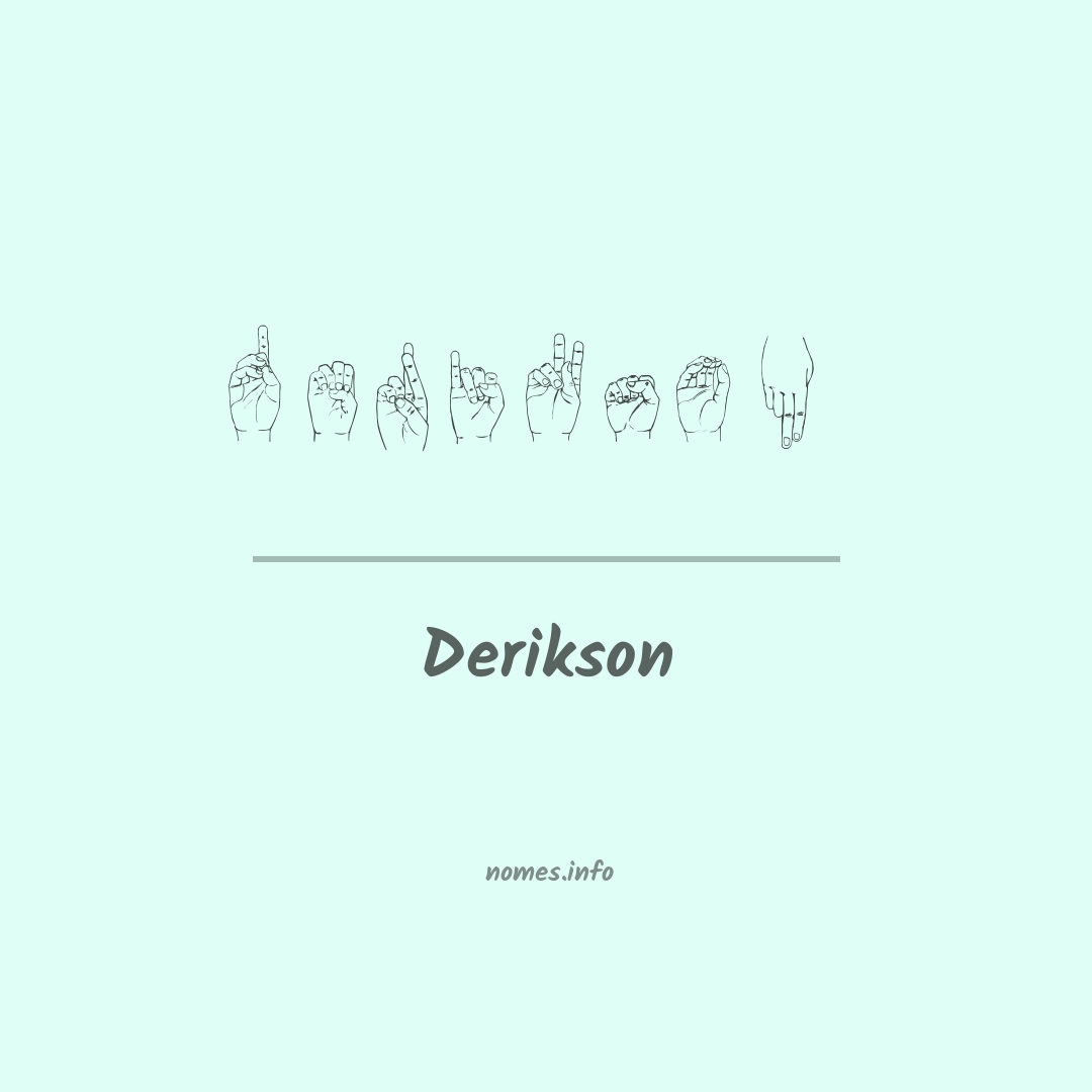 Derikson em Libras