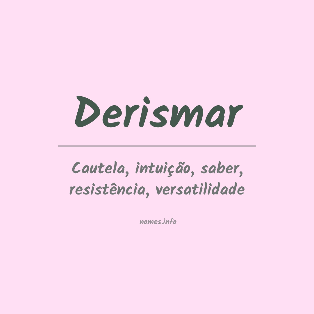 Significado do nome Derismar