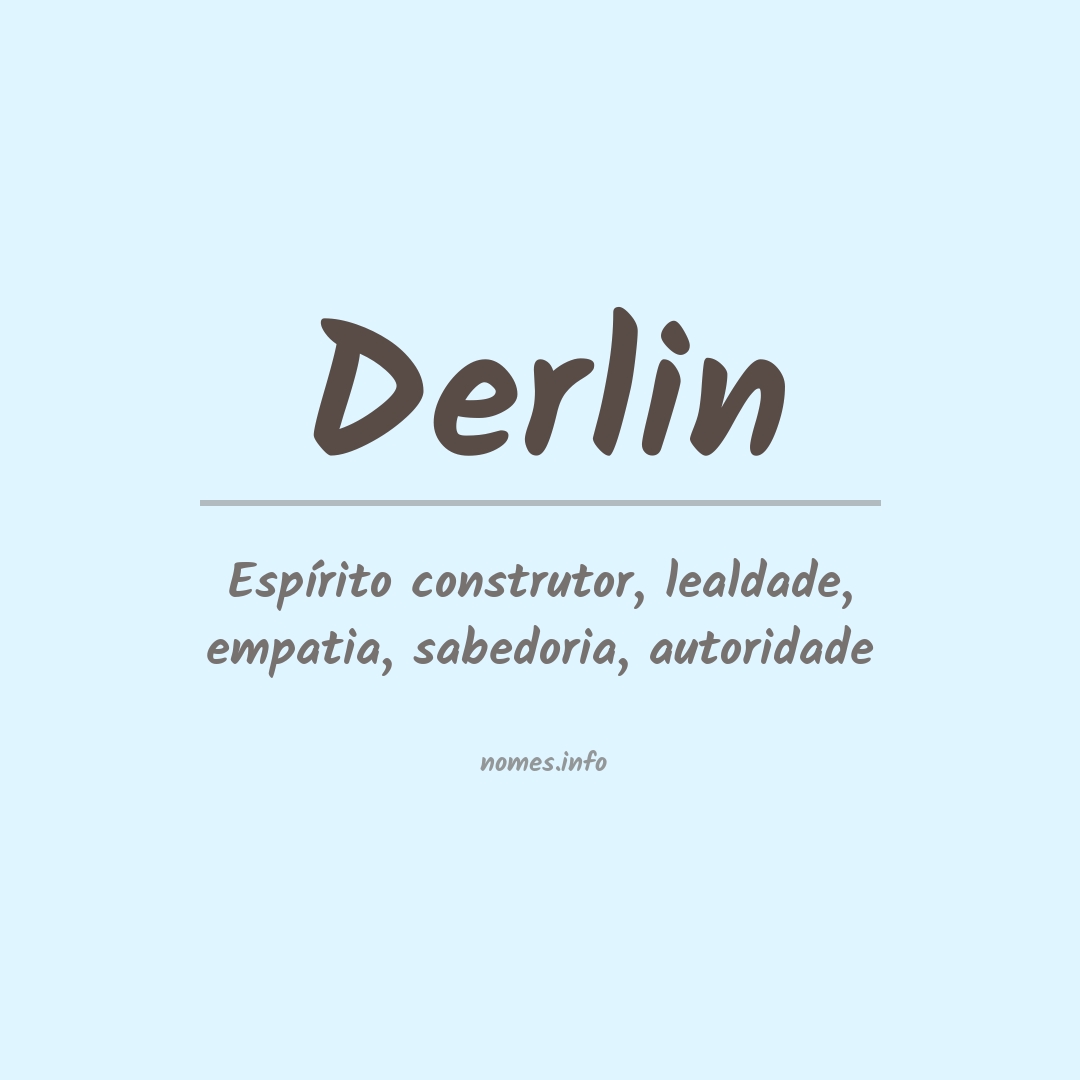 Significado do nome Derlin