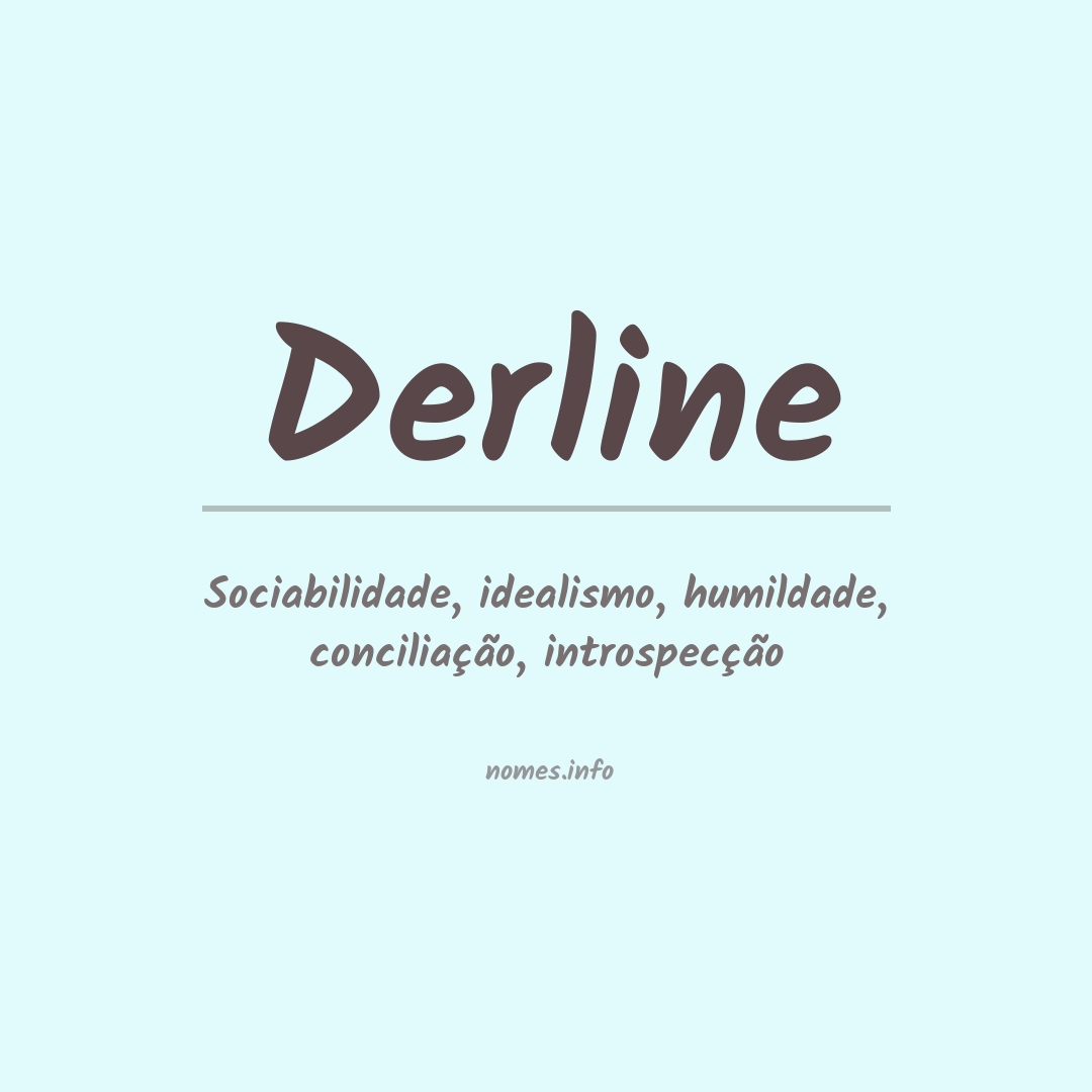 Significado do nome Derline