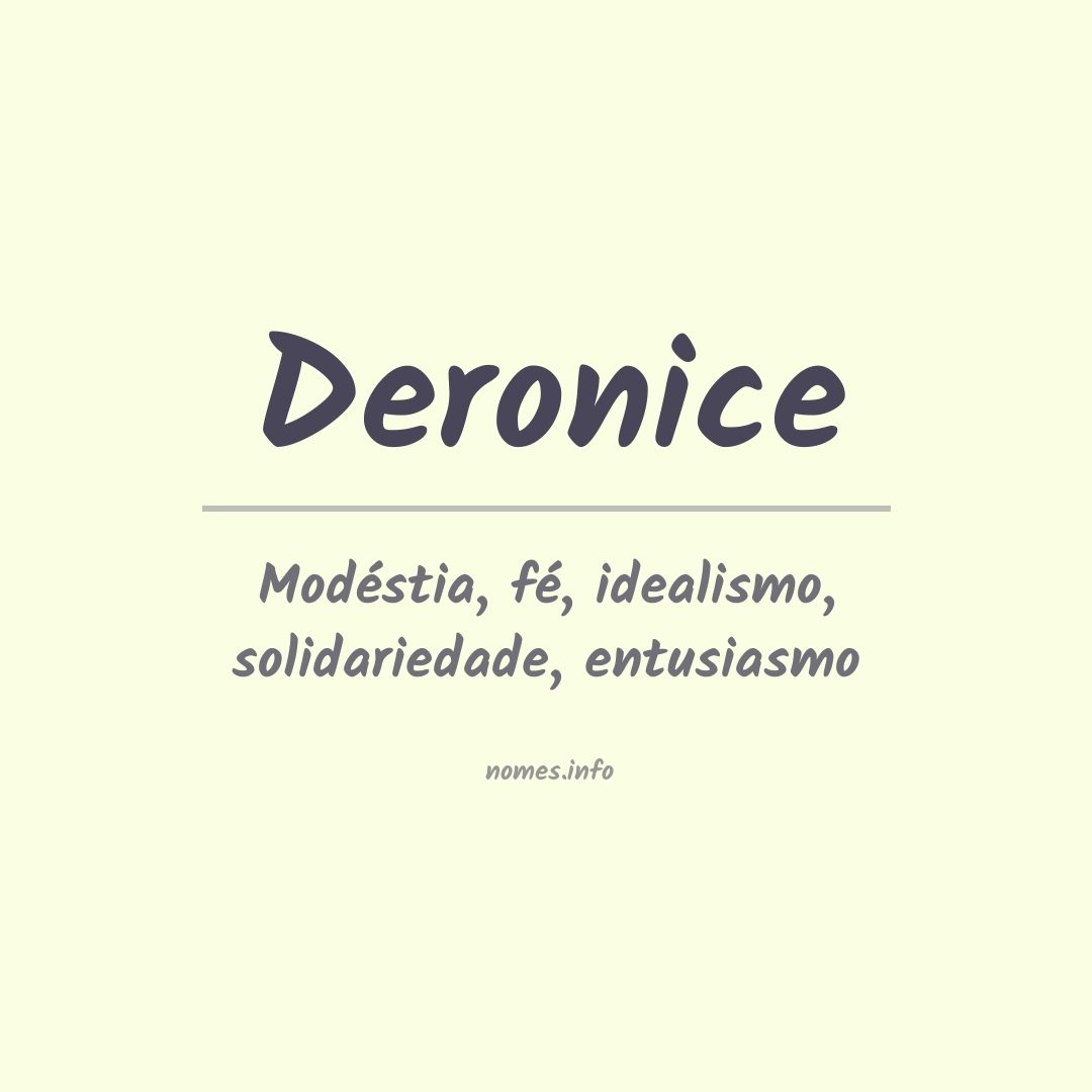 Significado do nome Deronice