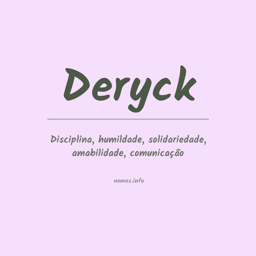 Significado do nome Deryck