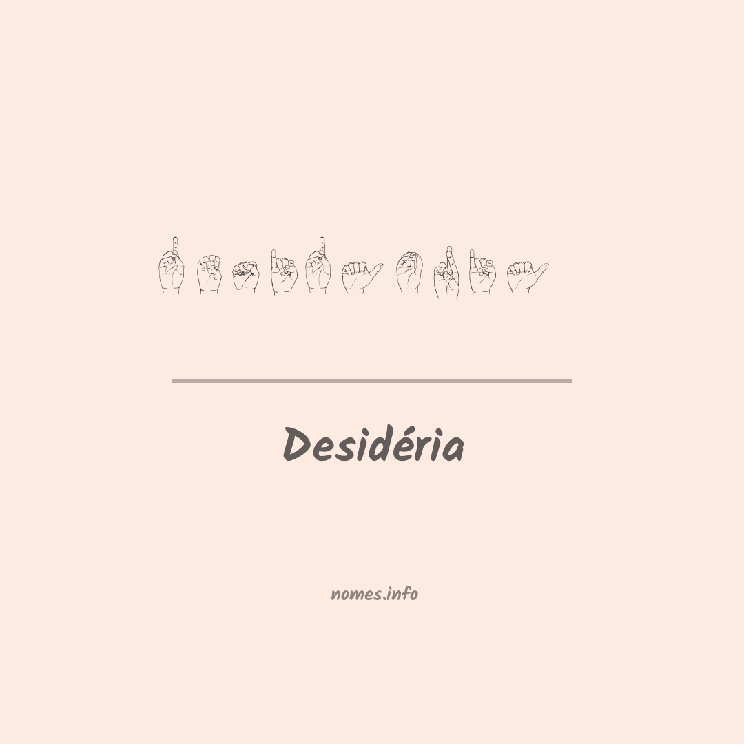 Desidéria em Libras