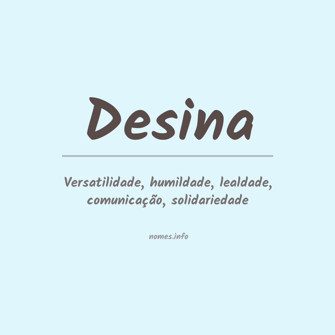 Significado do nome Desina