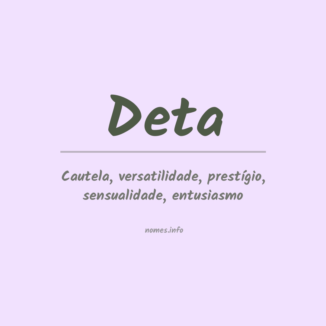 Significado do nome Deta