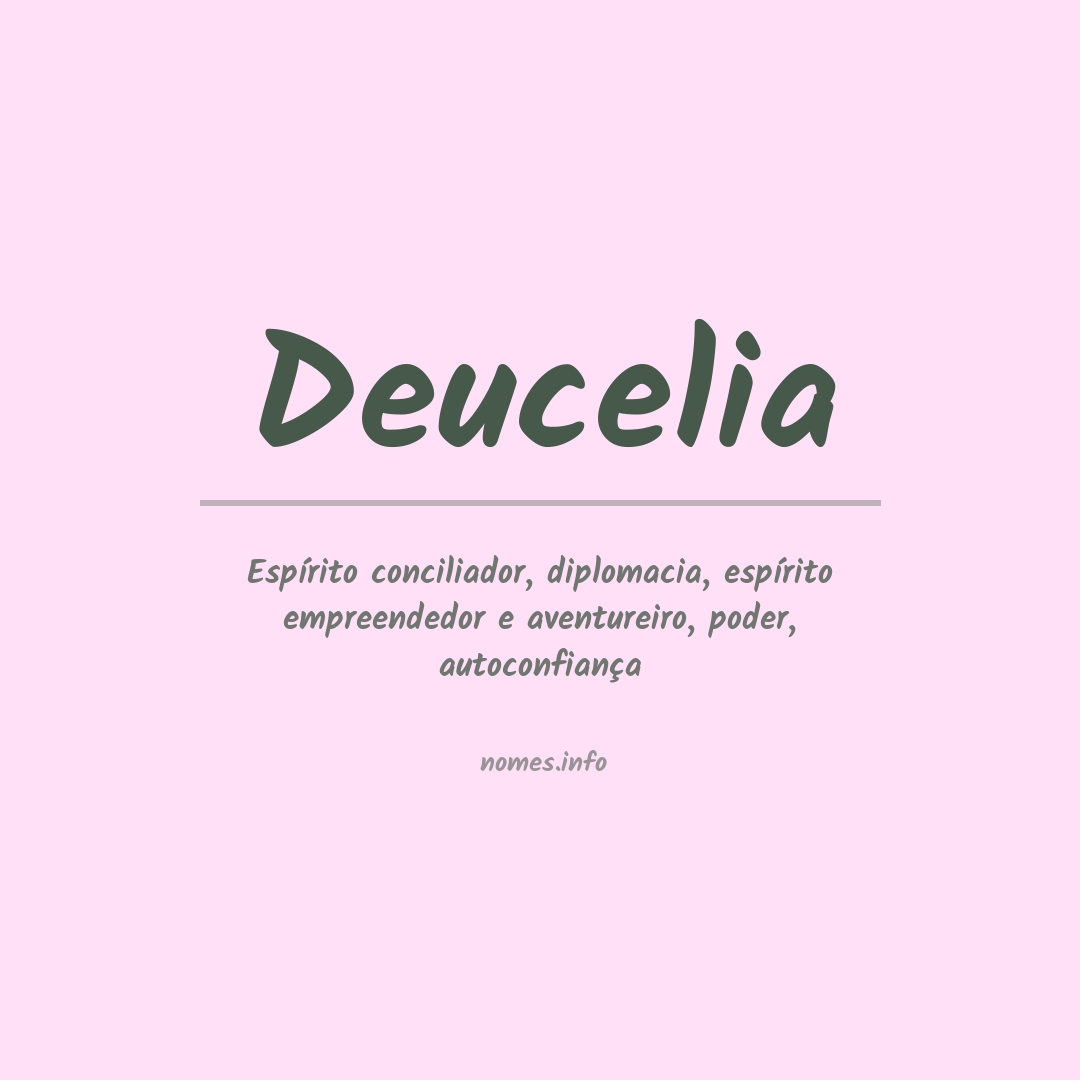 Significado do nome Deucelia
