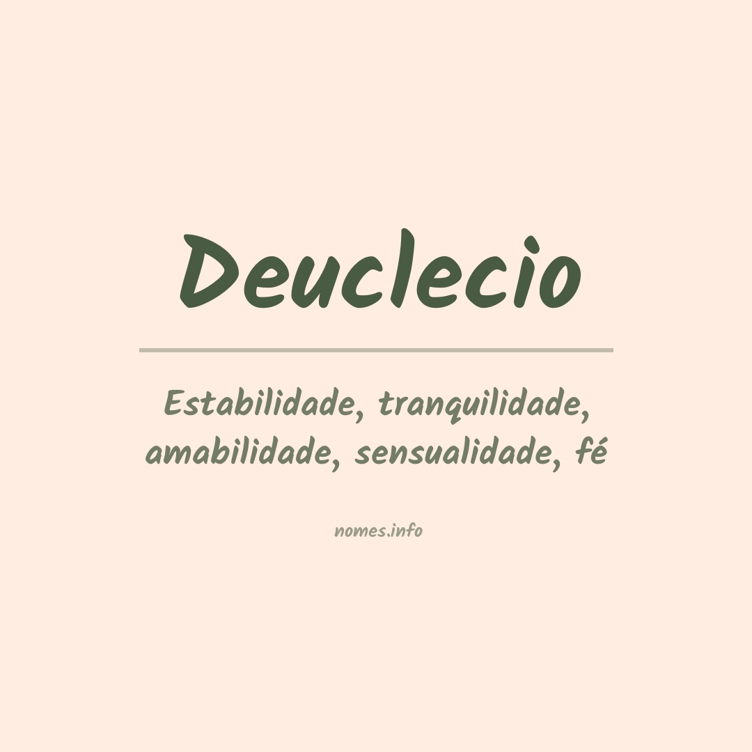 Significado do nome Deuclecio