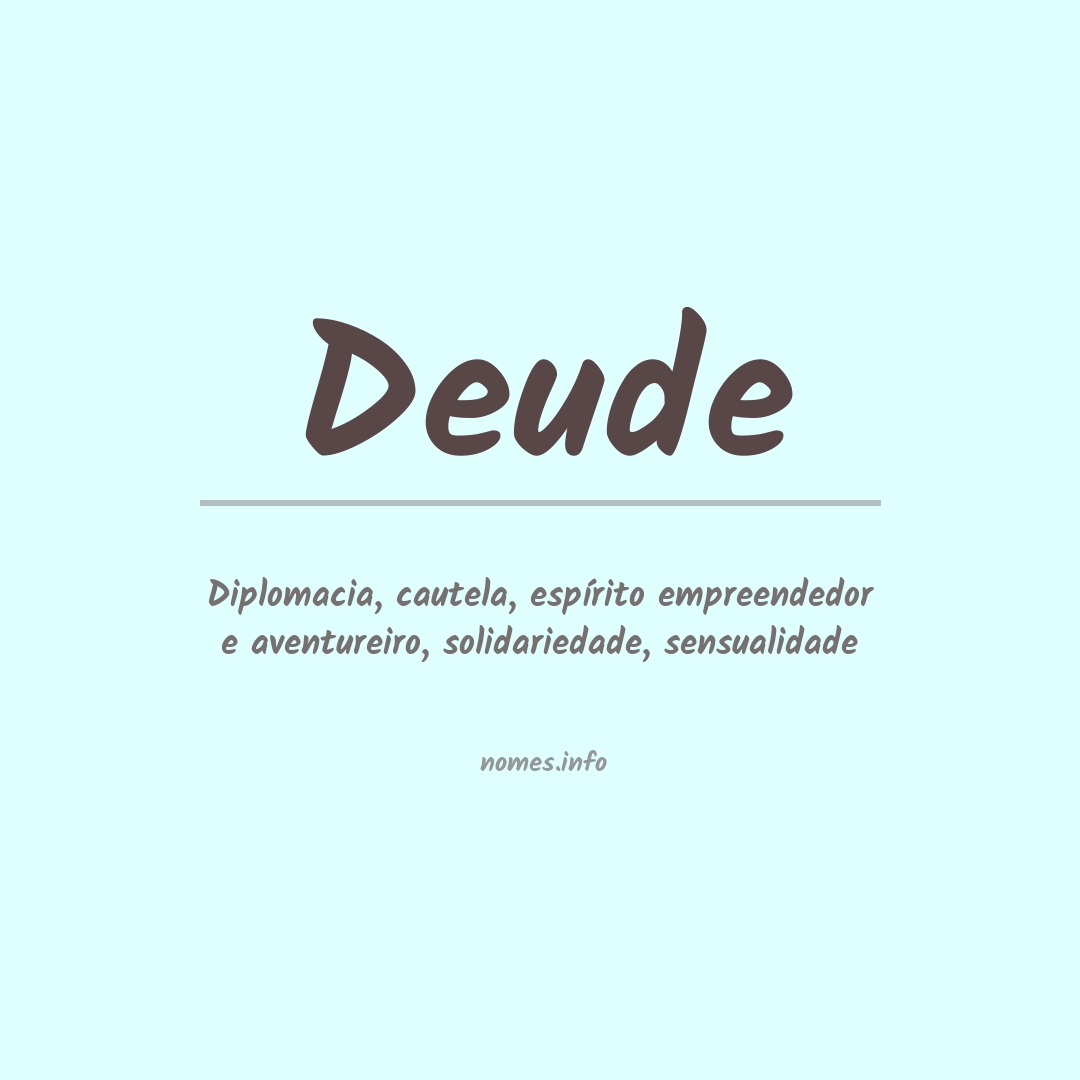 Significado do nome Deude