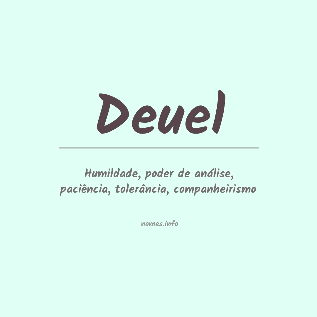 Significado do nome Deuel