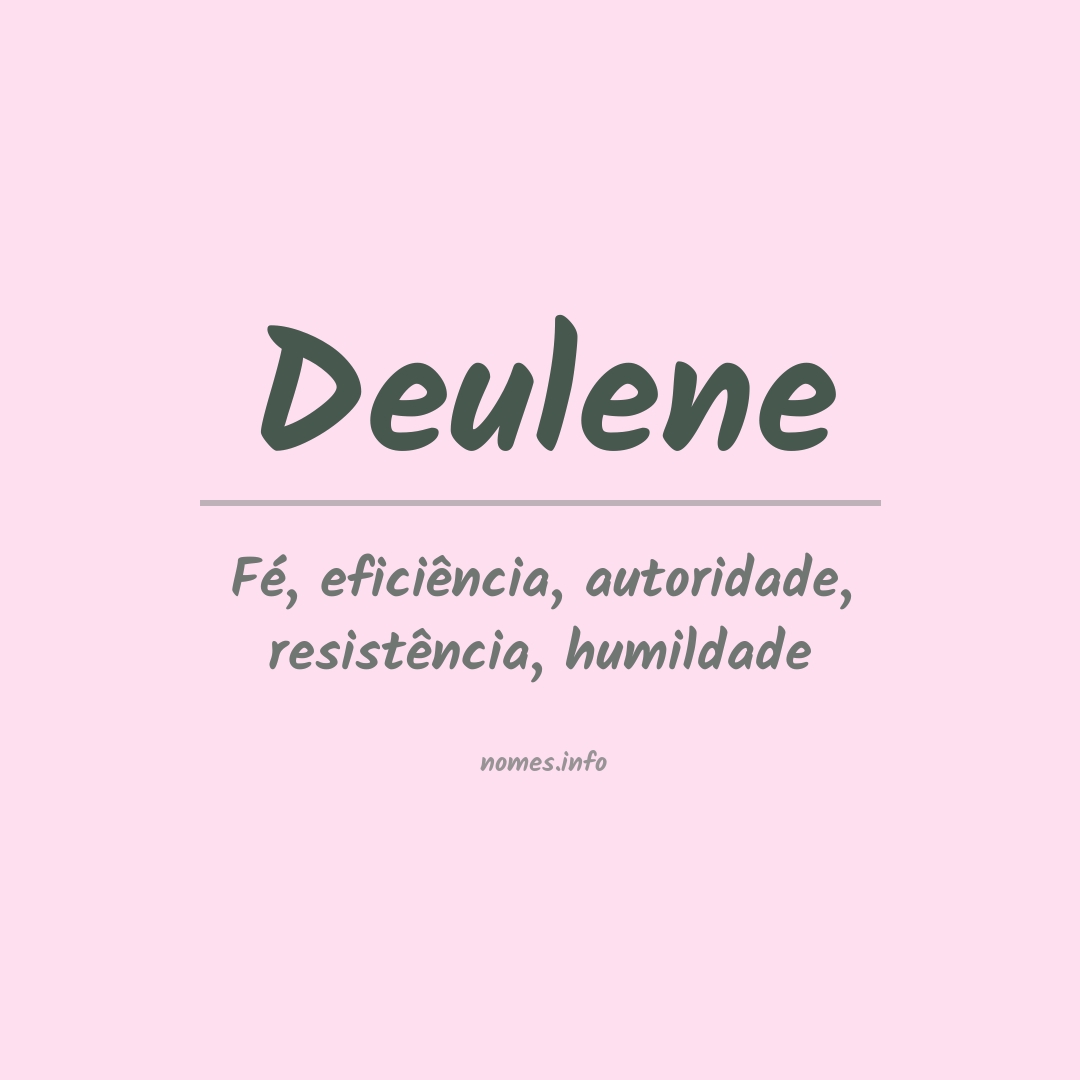 Significado do nome Deulene