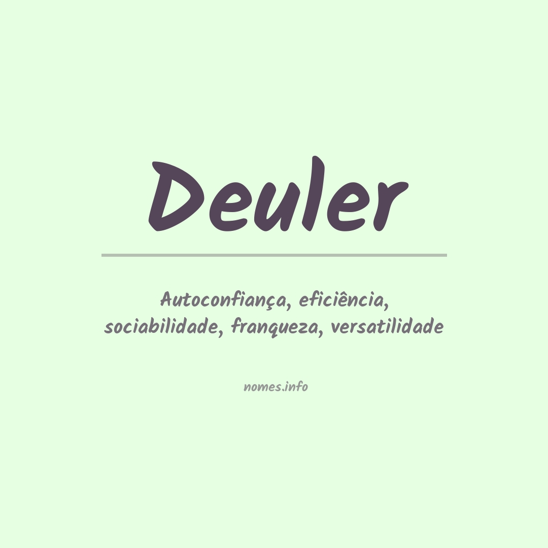 Significado do nome Deuler