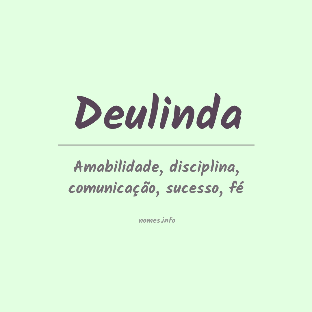 Significado do nome Deulinda