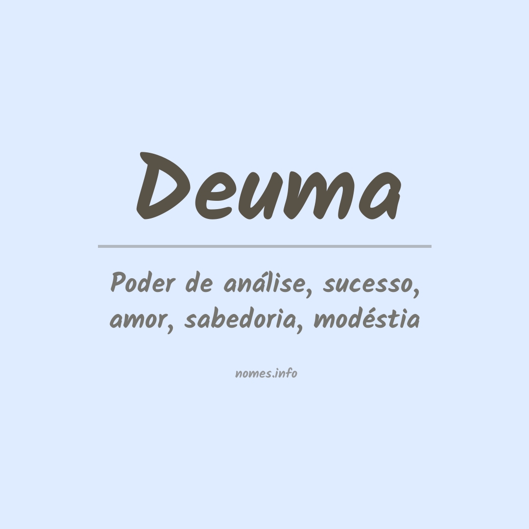 Significado do nome Deuma