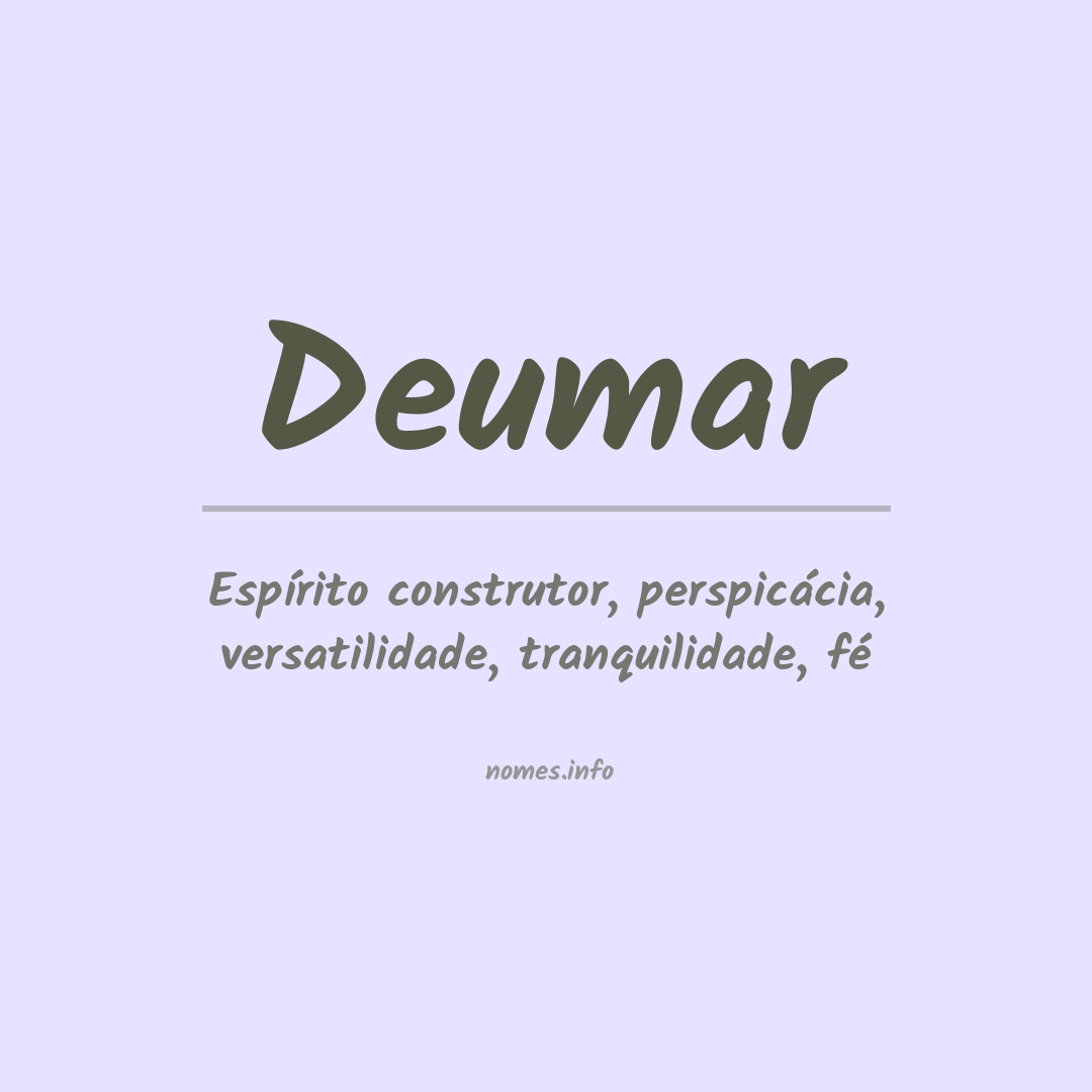 Significado do nome Deumar