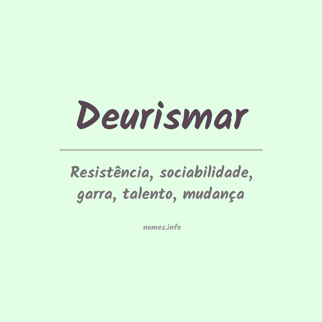 Significado do nome Deurismar