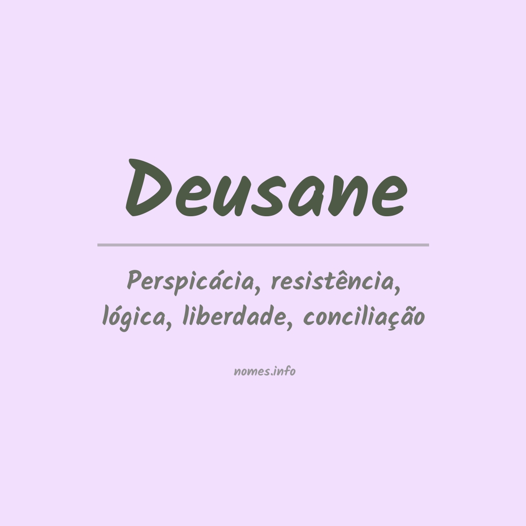 Significado do nome Deusane