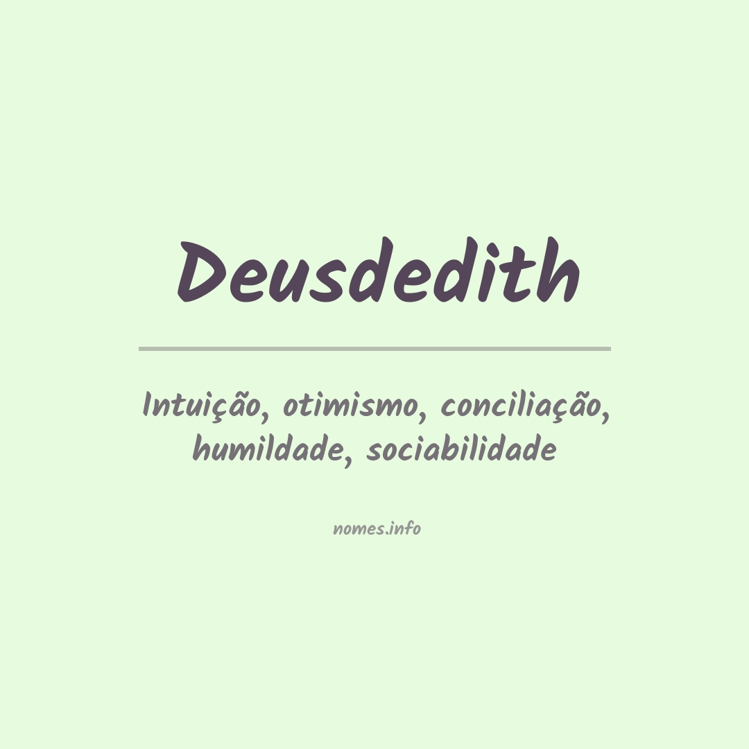 Significado do nome Deusdedith