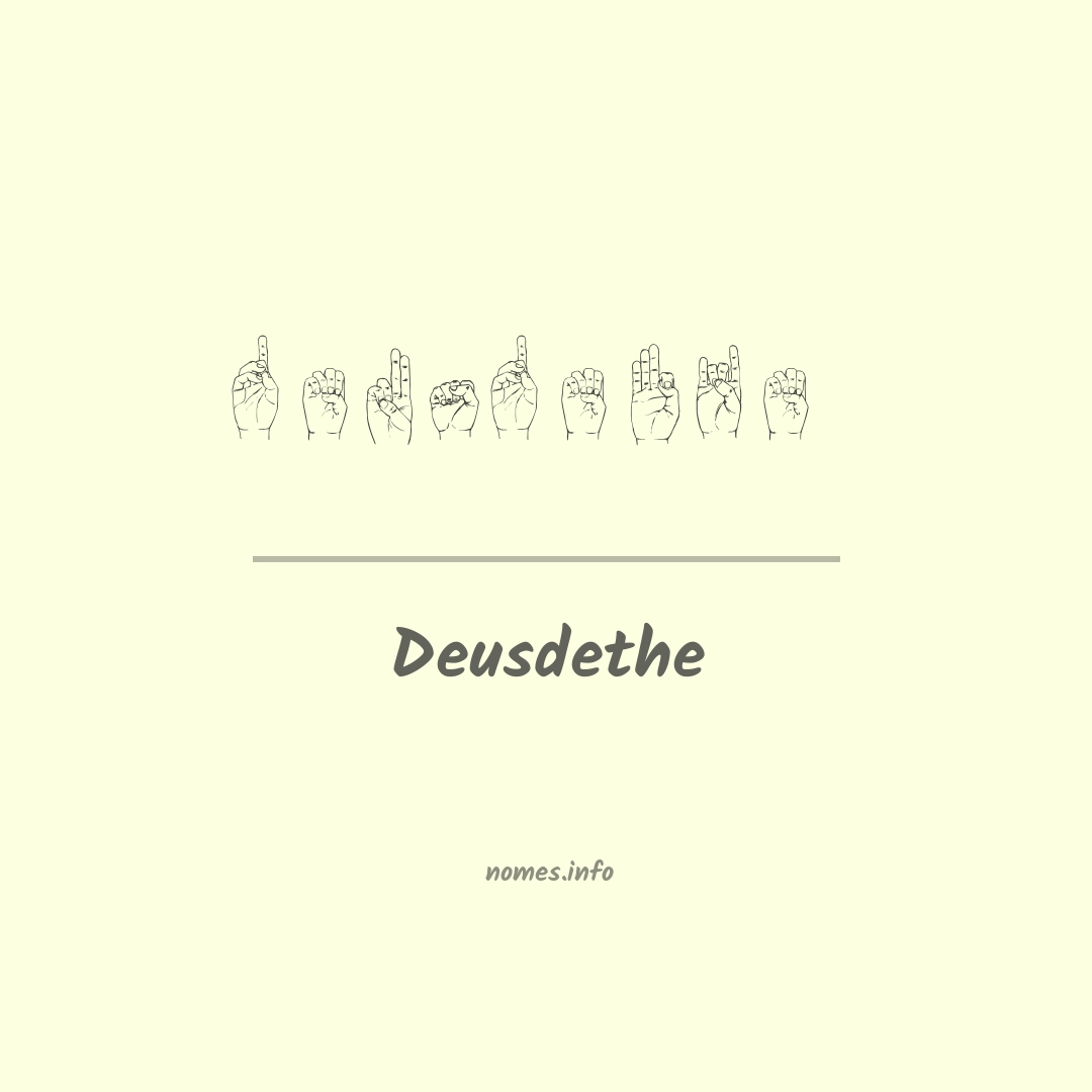 Deusdethe em Libras