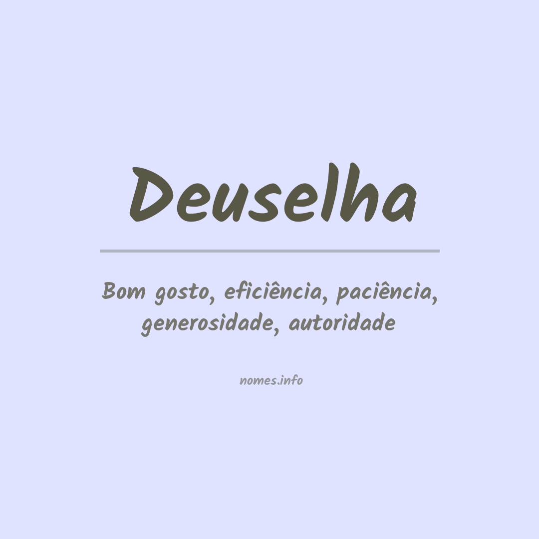 Significado do nome Deuselha