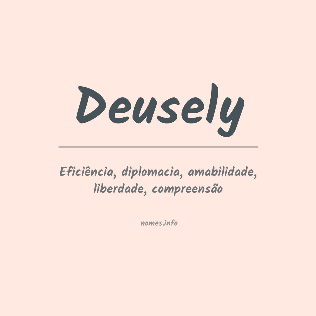 Significado do nome Deusely