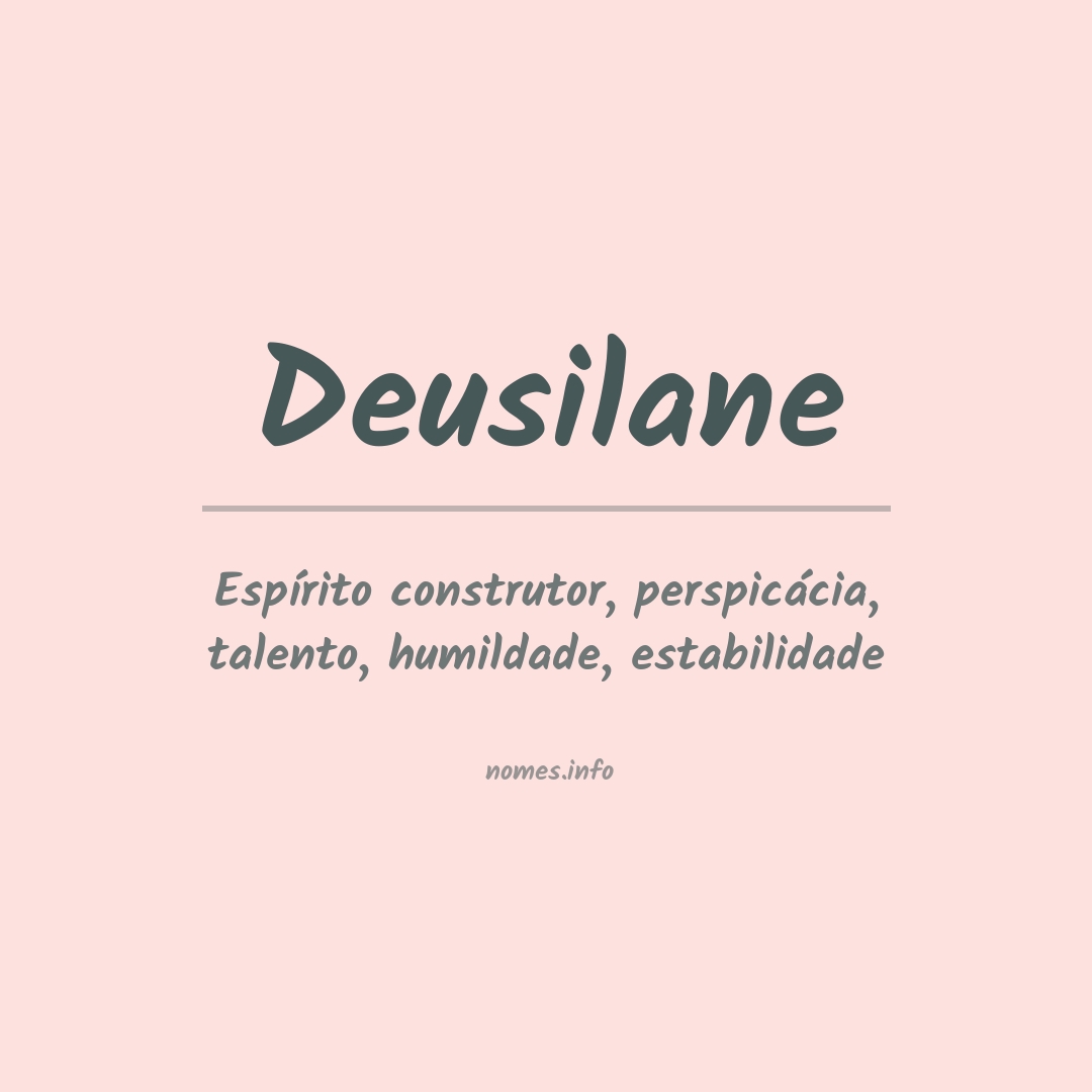 Significado do nome Deusilane
