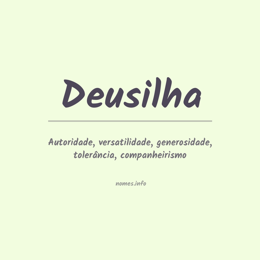 Significado do nome Deusilha