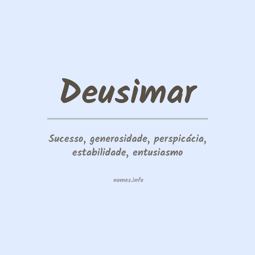 Significado do nome Deusimar
