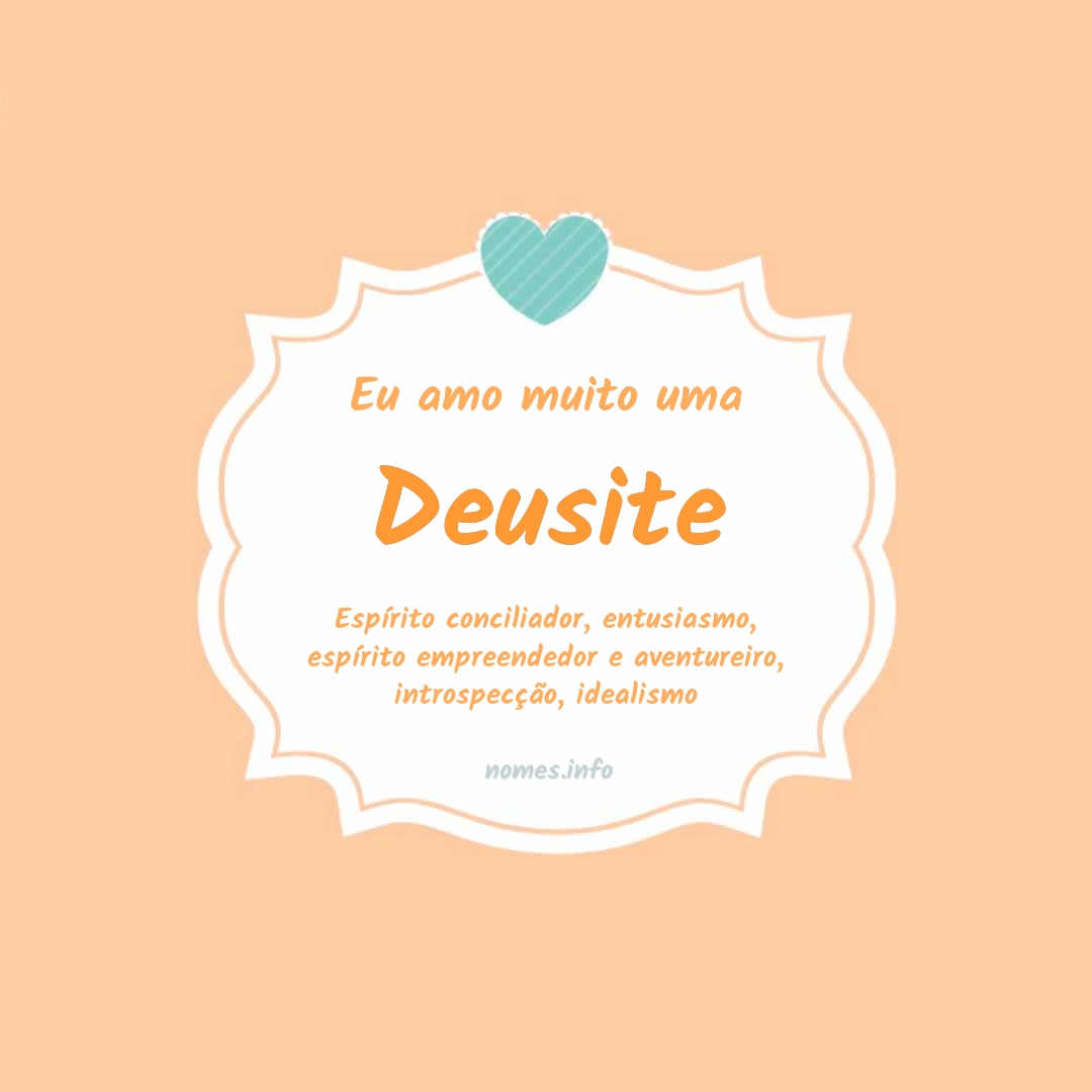 Eu amo muito Deusite