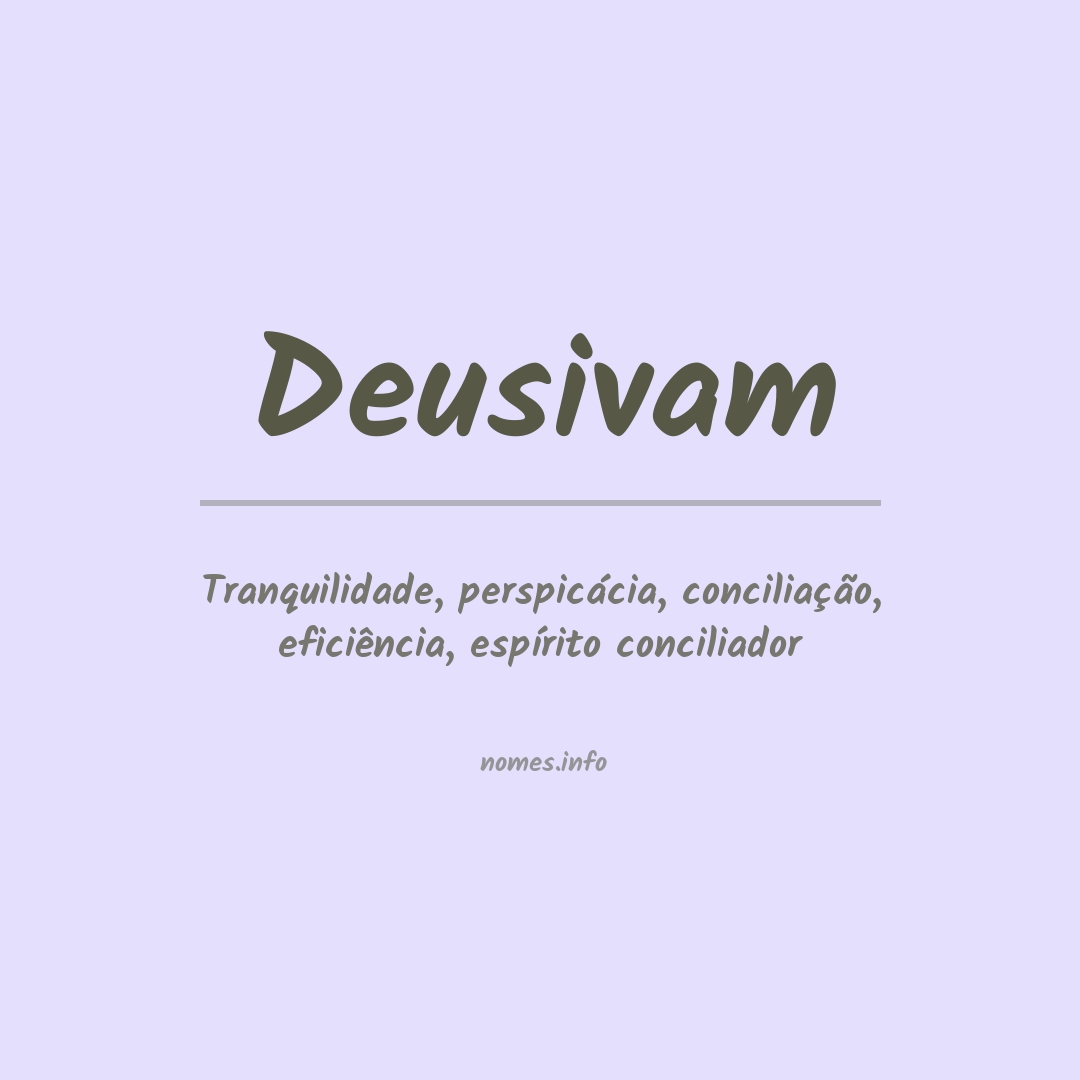 Significado do nome Deusivam