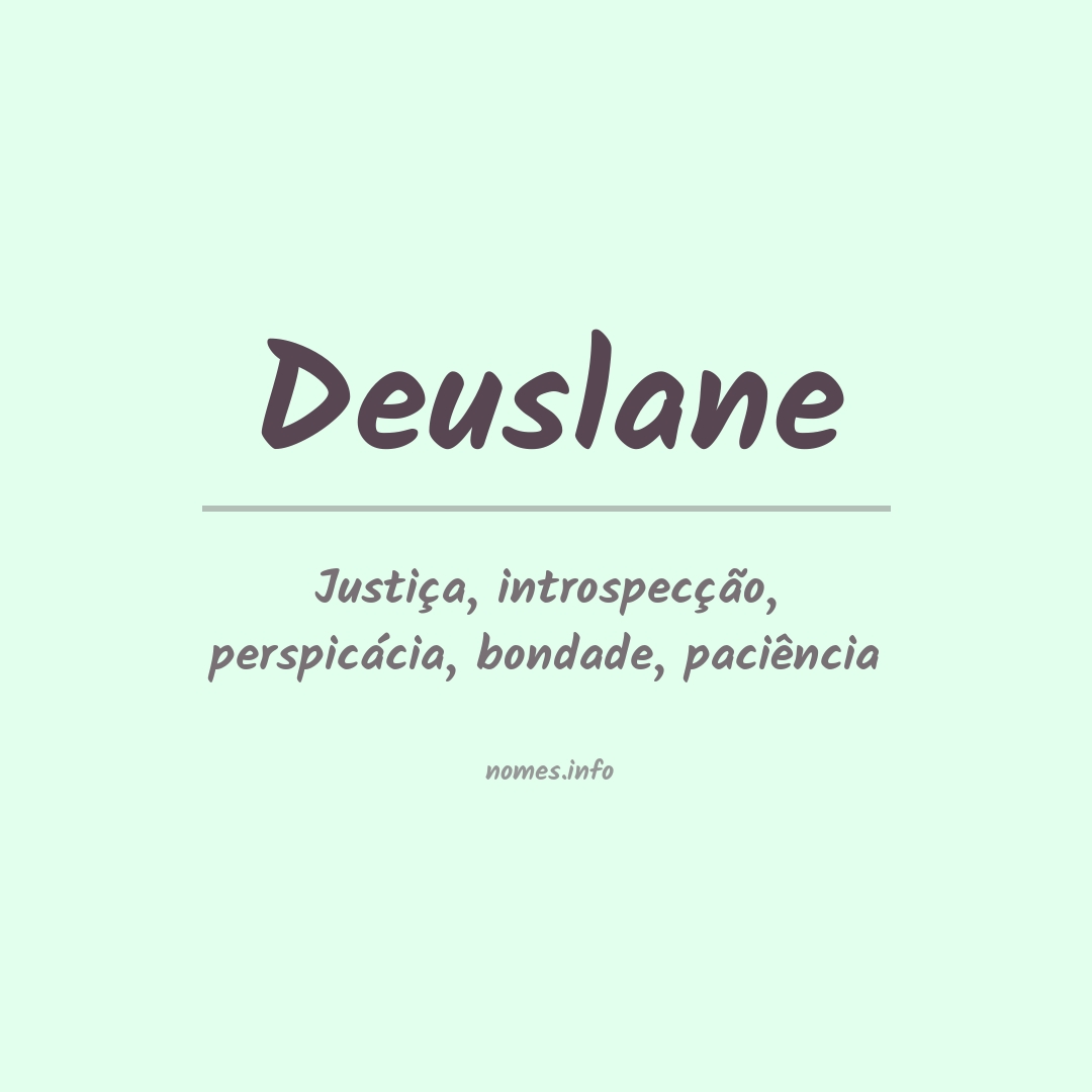 Significado do nome Deuslane