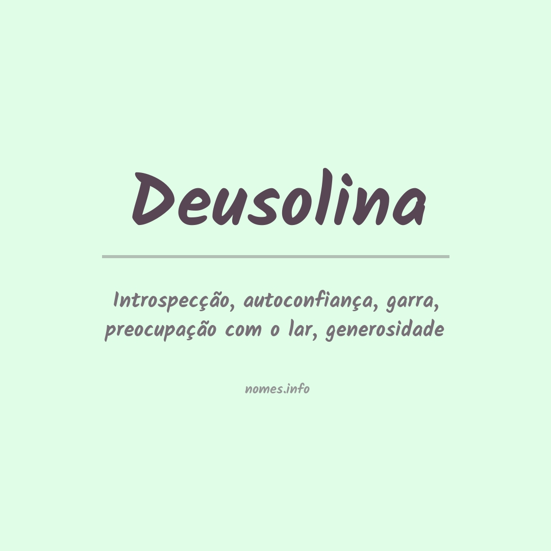 Significado do nome Deusolina