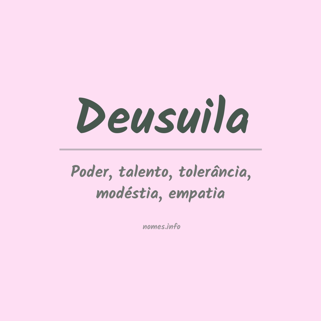 Significado do nome Deusuila