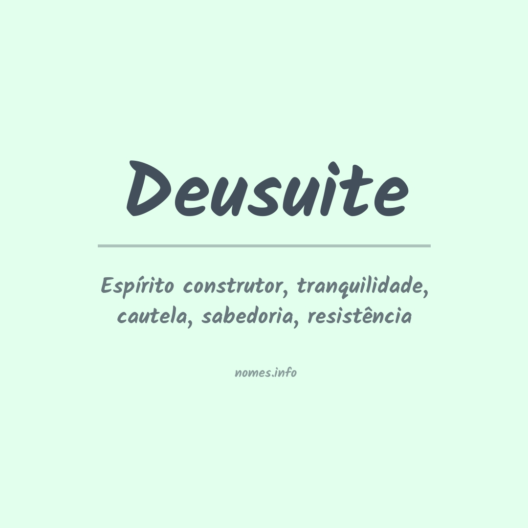 Significado do nome Deusuite