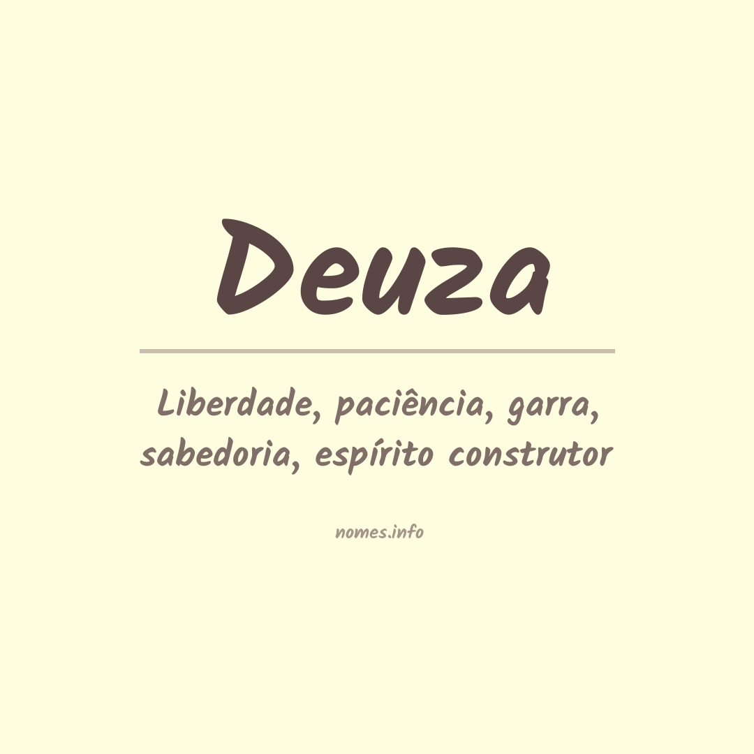 Significado do nome Deuza